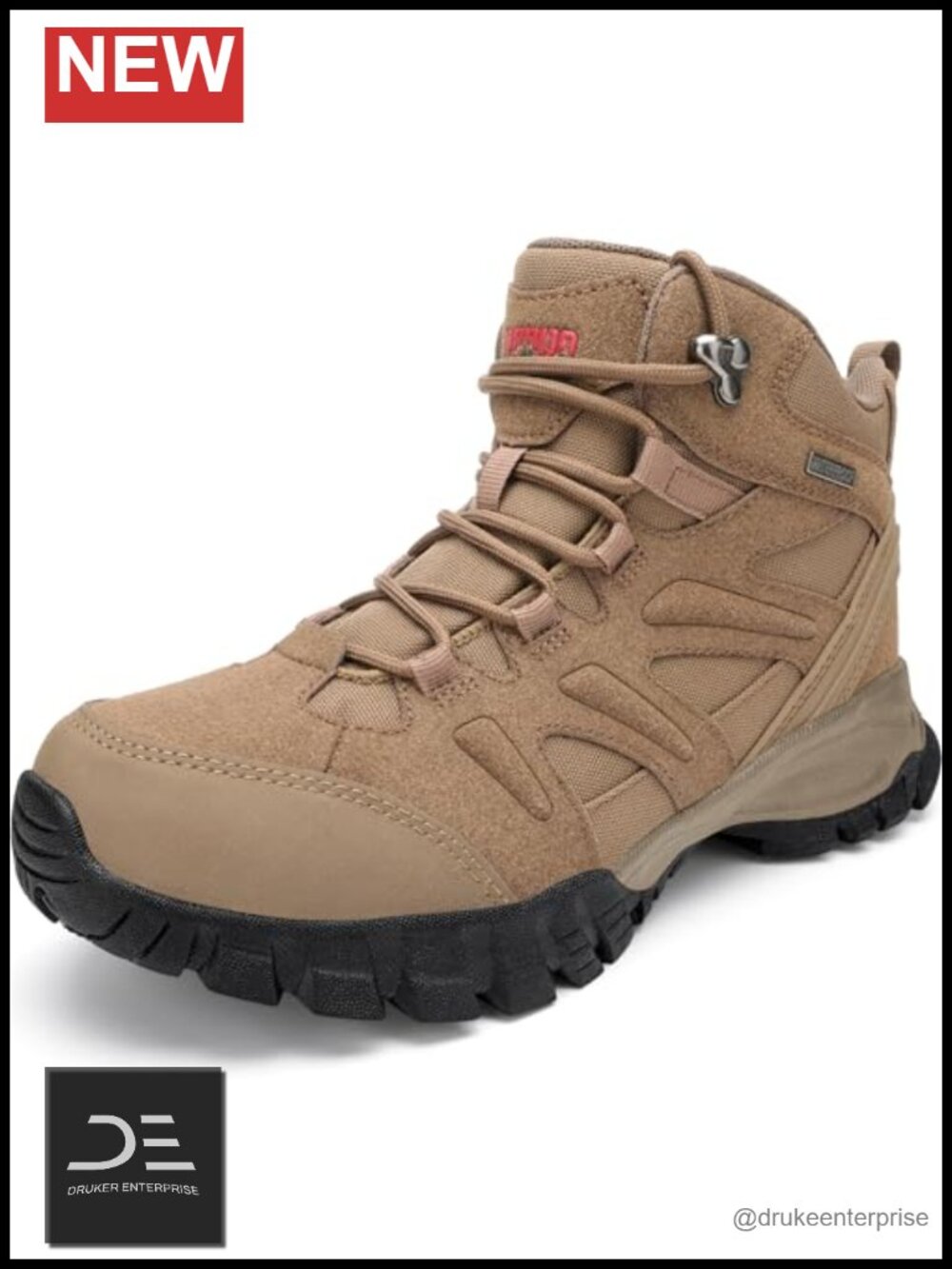 Women's Waterproof Hiking Boots Suede Non-Slip Grip Lightweight Ankle Support